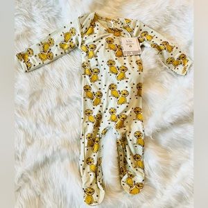Kate Quinn 3-6 Months Bamboo Fabric Footie - Lion Print - NWT